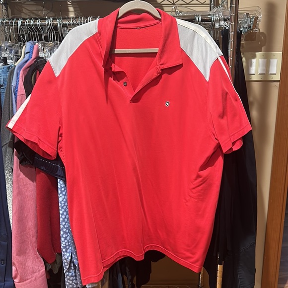 (Set of 2) Victorinox 2XL - Red and Black - Polo - CoolMax - Picture 5 of 7
